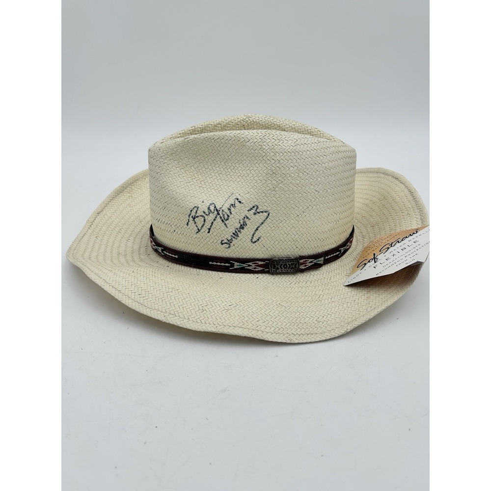 Big Tom Survivor‎ Autographed Cowboy Hat Sz M Doreman Pacific Sof-Straw USA